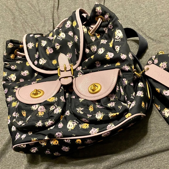 Coach Backpack and makeup pouch
